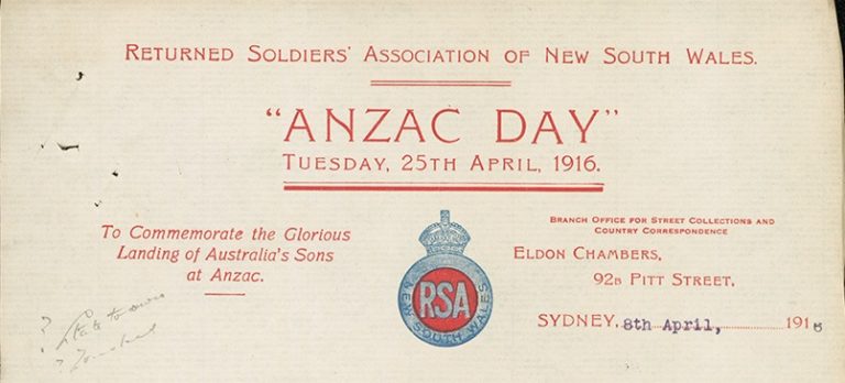 The first Anzac Day - 25 April 1916 - Frontline